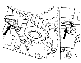 5.17 Timing belt tensioner retaining bolts - CVH engines