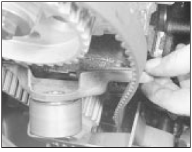 5.19 Removing the timing belt tensioner - CVH engine