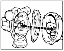 10.12b Fitting lever housing to choke unit - Ford VV carburettor