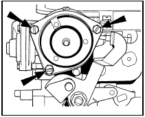 14.3 Weber 2V carburettor automatic choke housing cover screw locations - XR3