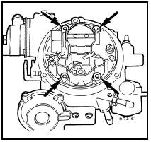 16.19 Weber 2V carburettor mounting through-bolt locations - 1.6 litre models