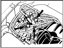 11.4 K-Jetronic system fuel distributor retaining screws (arrowed)