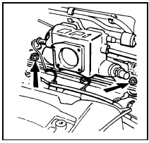 10.5 Fuel injection wiring harness securing nuts (arrowed) - 1.6 EFI engine