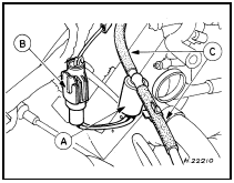 5.7 Carbon canister purge solenoid location - CFI engine