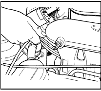 6.15a Unscrewing the plenum chamber plug - fuel-injection models