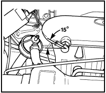 6.15b Correct setting of plenum chamber angled connector - fuel-injection