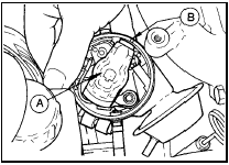 5.8 Rotor arm position marked on distributor body after removal - OHV engines