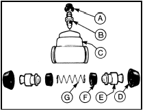 6.5 Exploded view of the rear wheel cylinder