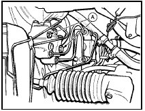 13.1a Pressure regulating valve mounting bolts (A) - pre-1986 models