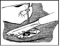 18.4 Removing handbrake warning switch