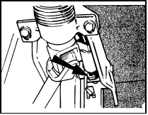 18.5 Brake stop-lamp switch locknut location (arrowed)