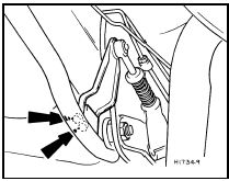 22.5 Load apportioning valve adjusting bracket retaining nut locations