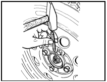 2.35 Staking the driveshaft retaining nut