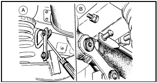 18.2 Disconnecting the rear anti-roll bar shackles - Saloon and Estate models