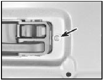 13.7 Remote control handle retaining screw (arrowed)