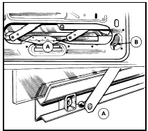 14.6a Window channel to regulator attachments (A) and glass run extension