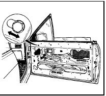 14.14 Window stop adjustment bolt - Cabriolet models