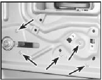 14.40b Regulator retaining rivet location (arrowed)