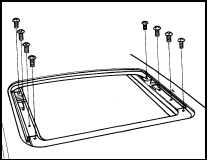 21.15 Sunroof sliding gear to roof screws