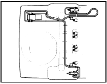 24.22 Routing of power-operated folding roof hydraulic hoses