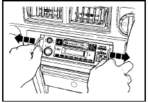 21.18 Radio/cassette player removal using the extractor tools