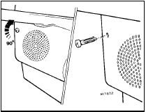 22.10 Cowl mounted loudspeaker panel retainer removal - 1986 models onwards