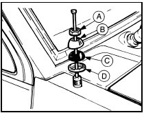 23.5 Manually operated aerial upper attachment fixings - all except Cabriolet