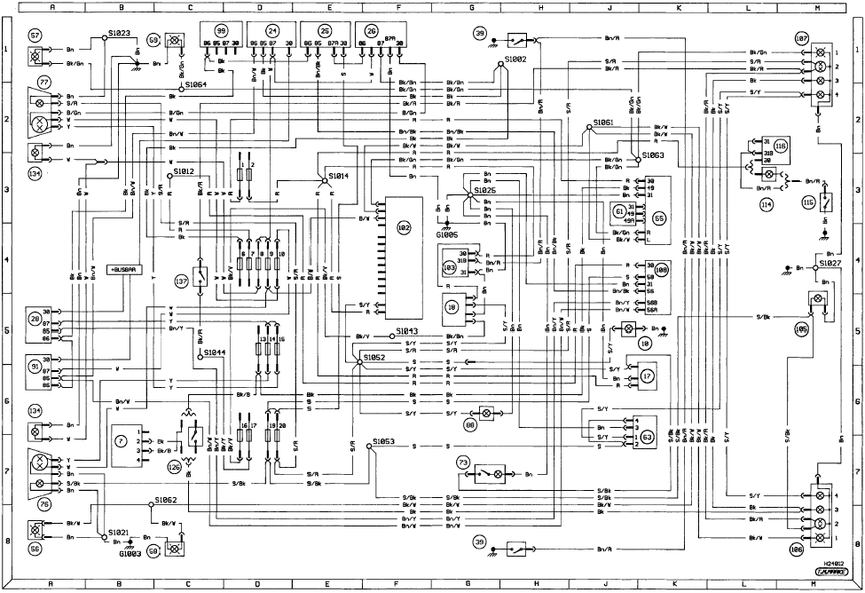Diagram 2a: 1986-on Lighting all models