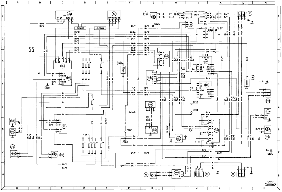 Diagram 3: 1980-86 Ancilliary circuits all models
