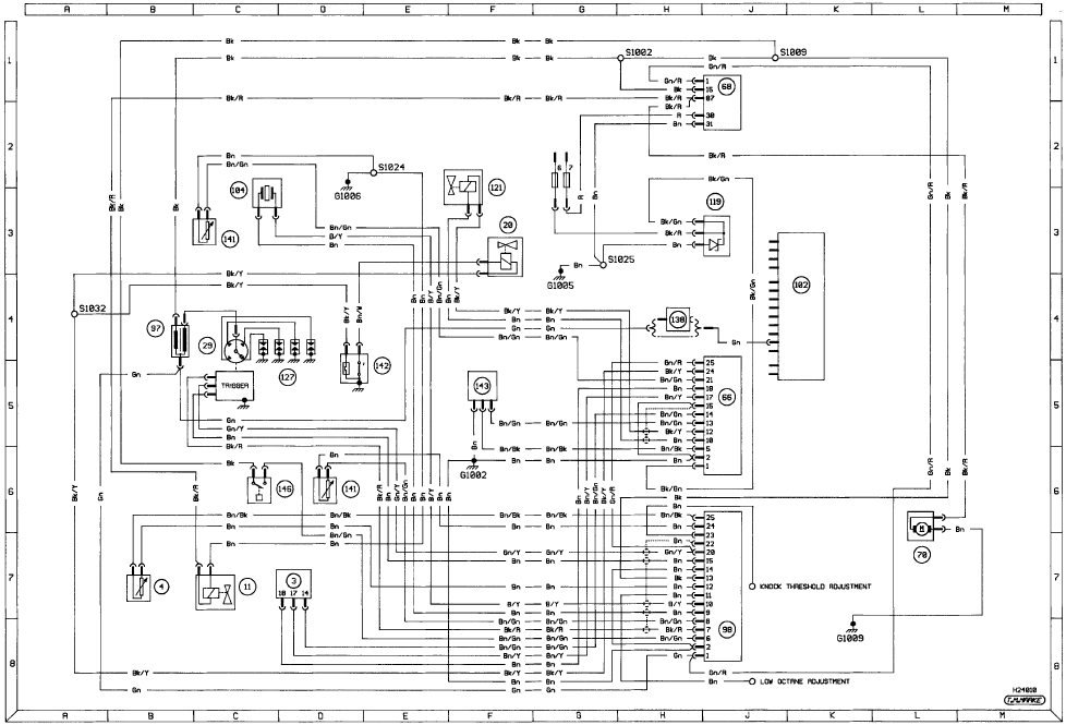 Diagram 4b: 1986-on KE-Jetronic fuel injection For starting and charging