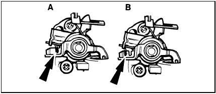 10.8 Correct position of choke control spring leg - Ford VV carburettor