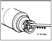 12.7 Using a screwdriver to move the idle speed control valve piston - 1.6